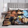 Dispatch Game Mecha Man Flannel Blanket Spring  Super Warm Bedding Throws for Living Room Funny Bedspread Sofa Bed Cover