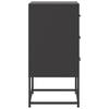 Vidaxl Szafka Nocna, Czarna, 36X39X78 Cm, Stal