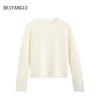Northern Deer Merino Wool Ribbed Sweater - Round Neck Knitwear, Celebrity Style (2025)