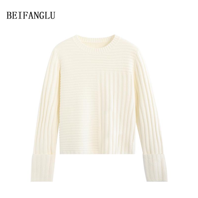 Northern Deer Merino Wool Ribbed Sweater - Round Neck Knitwear, Celebrity Style (2025)