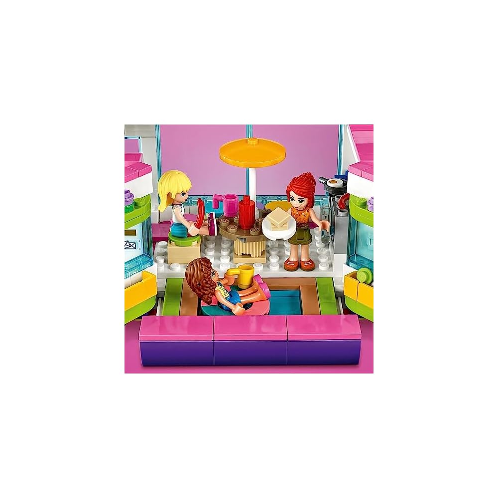 LEGO Friends Happy Bus Set 41395 with Colorful Design, Fun Accessories, and Building Blocks