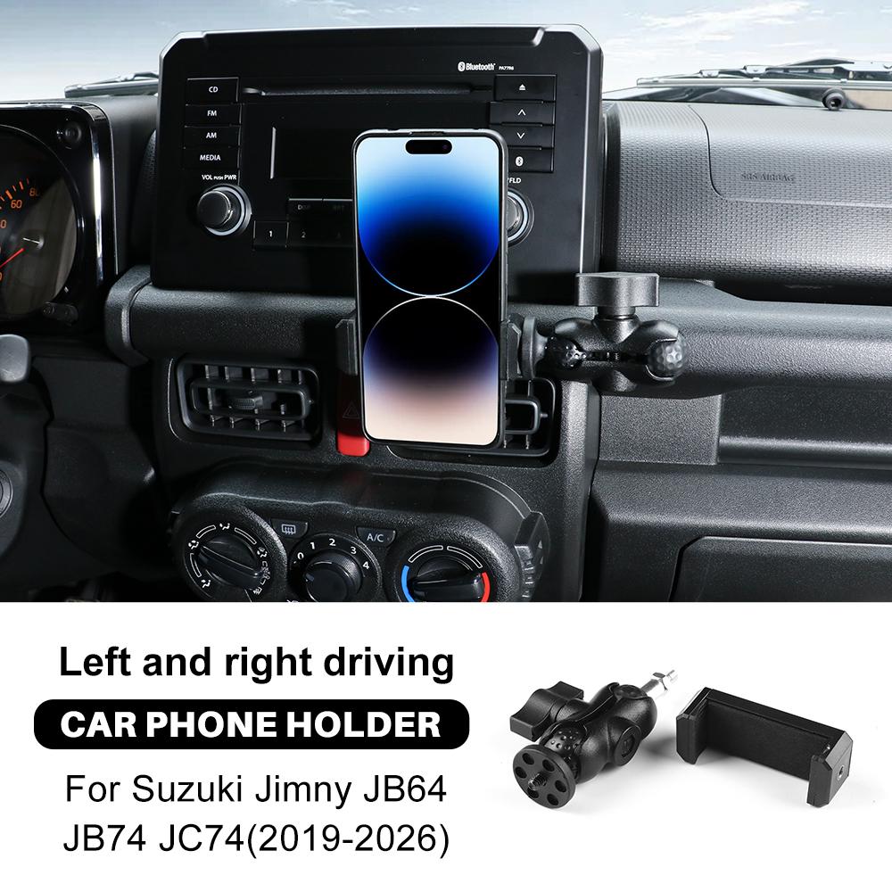 Mobile Phone Holder for Suzuki Jimny JB64 JB74 JC74 2019-2026, Dashboard & Vent Mount, Interior Accessories