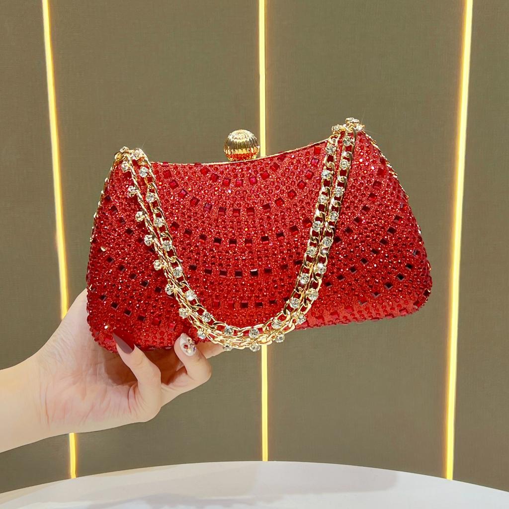 Handbag with Chain Strap - Elegant Handbag for Evening Events - Lady-like Light Luxury Crossbody Bag