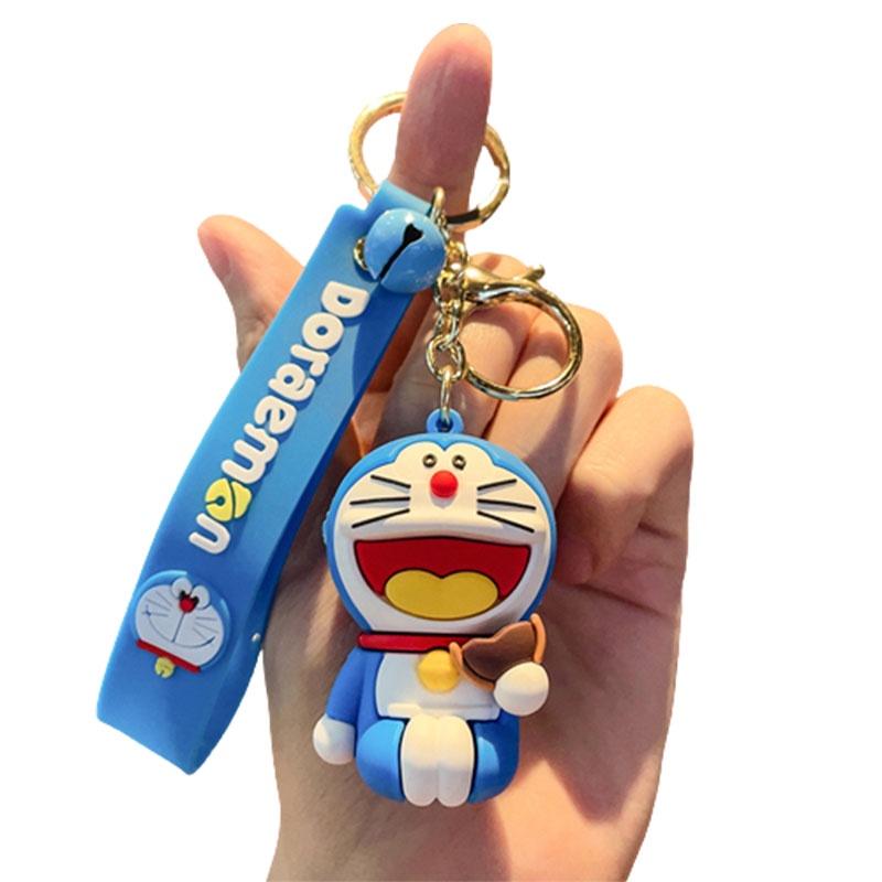 Keychain Doraemon Pvc Figurine Car Keyring Schoolbag Pendant Gifts Halloween