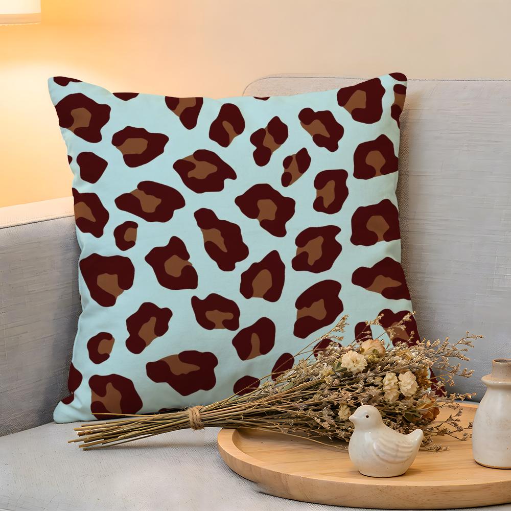 Cushion Cover  Linen  SkinFriendly Soft Decorative Case for Sofa Home Decor Classic leopard Print Pillow cover