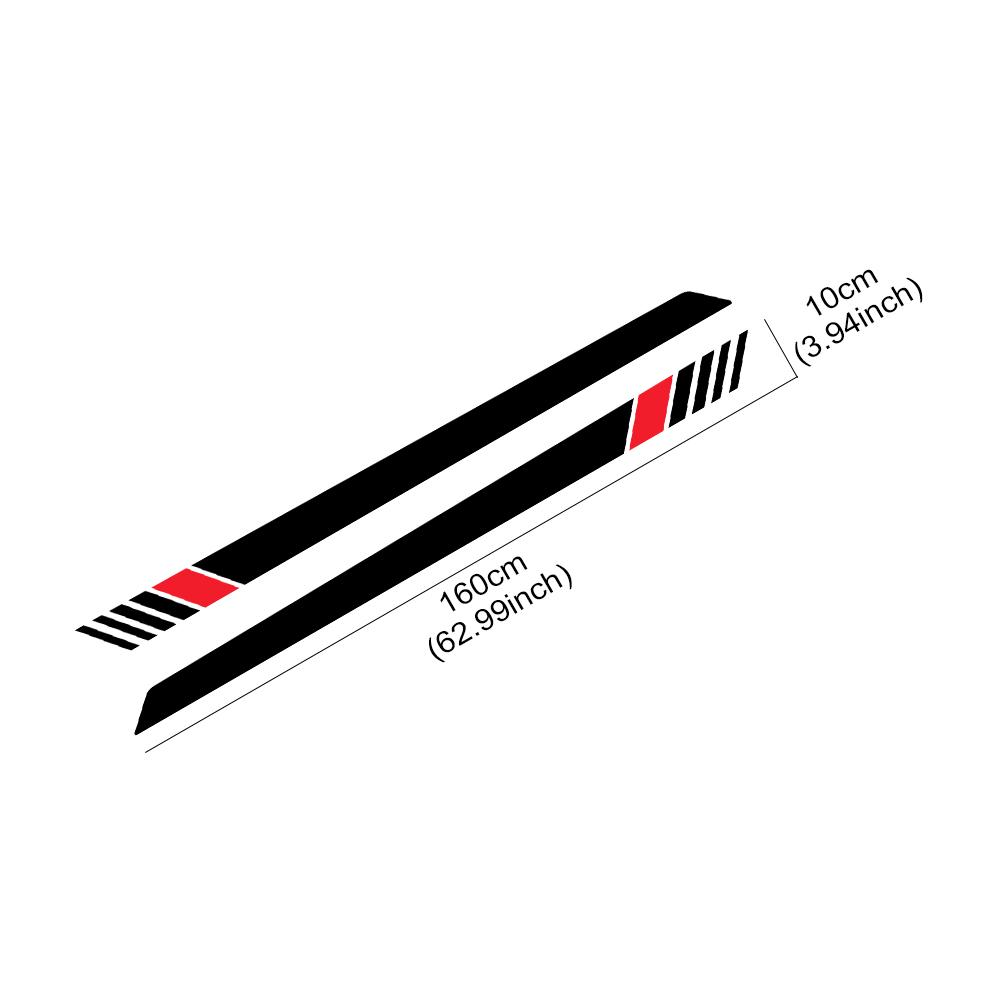 2PCS Racing Style Car Side Stickers Auto Tuning Modification PVC Decals For VW Volkswagen Polo 6R 6C 9N 9N2 9J Car Accessories