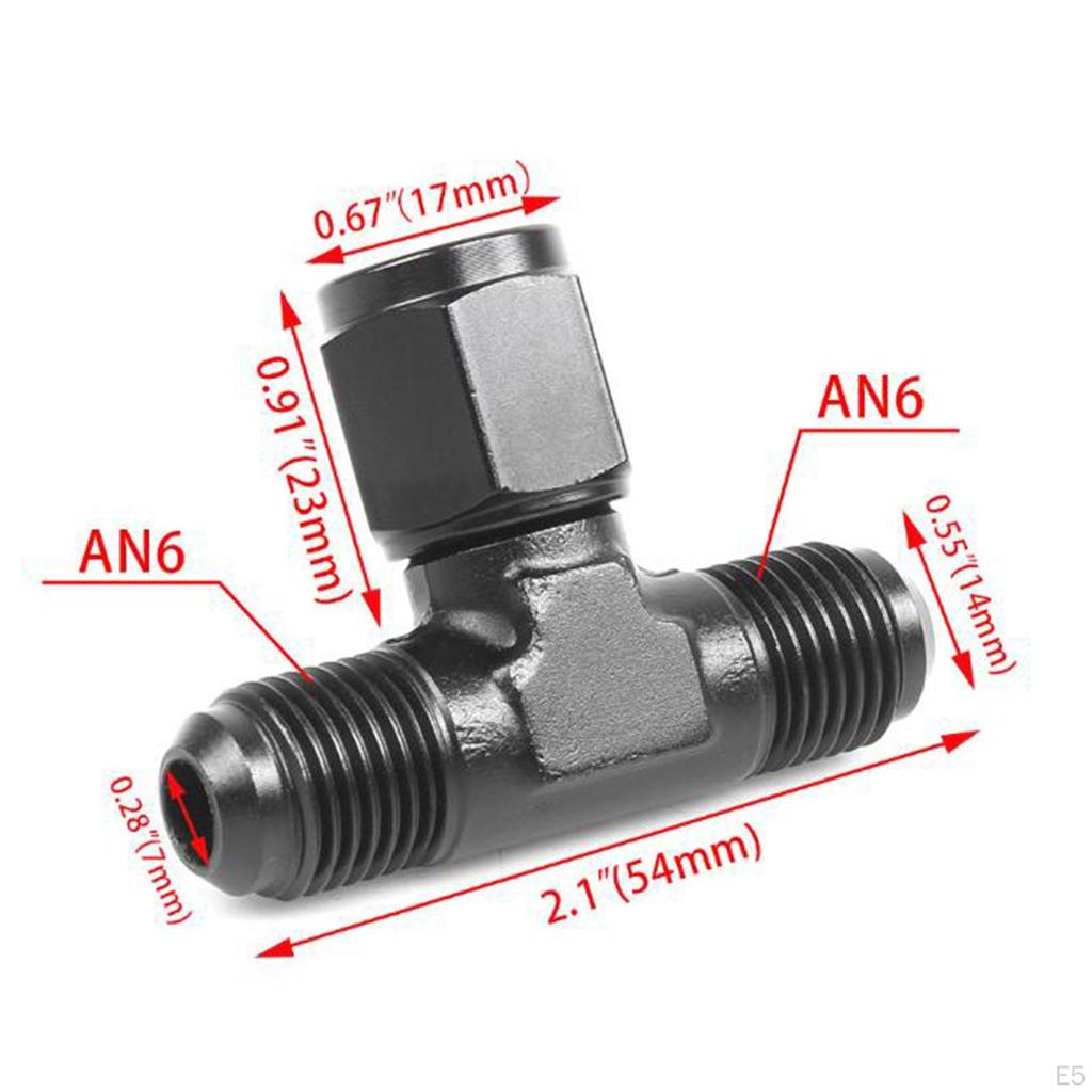 Złączka trójnikowa AN Męska Wysoka Wytrzymałość Zastępuje Szybkozłączkę Akcesorium do Złączek Linii Paliwowej Trwałe