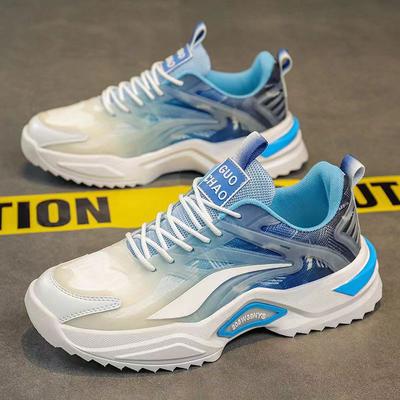 Internet Celebrity Popular Men's Shoes Spring and Autumn 2025 New Versatile Sports Leisure Running Height Increase Youth Mesh Dad Shoes