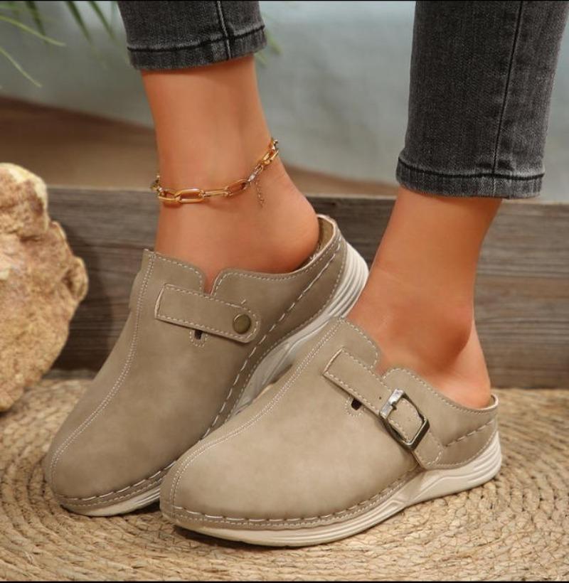 Fashion Large Size 42 Baotou Half Slippers for Women Spring Summer Shoes New Fashion Casual Solid Lightweight Outside Wear Slipper