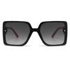 New Personalized Wide-leg Sunglasses Uv Anti-light Sunglasses Retro Trendy Square Frame Women's Sunglasses 1080