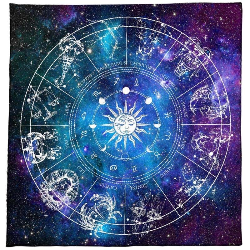 

Tarots Tablecloth Divinations Table Cover Flannelette Oracles Board Game Mat Square Shape Pendulum Altar Table Cloth 432 50x50cm