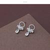 New Bow Earrings with High-end Feel, Light Luxury, Fashionable Simplicity, Water Droplet Earrings, Niche Design Earrings