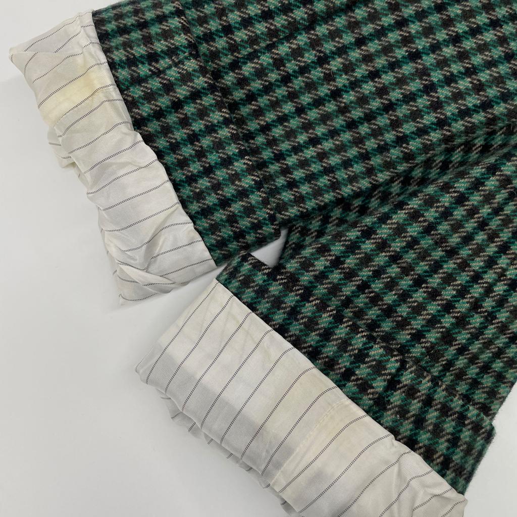 Lacoste BF1111L Classic wool blend soutien collar coat coat 36 greenUsed