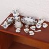 1set 1/12 Dollhouse Mini Ceramics Coffee Tea Set Tableware Kit Dolls House Kitchen Decoration Toy Pretend Play Toys