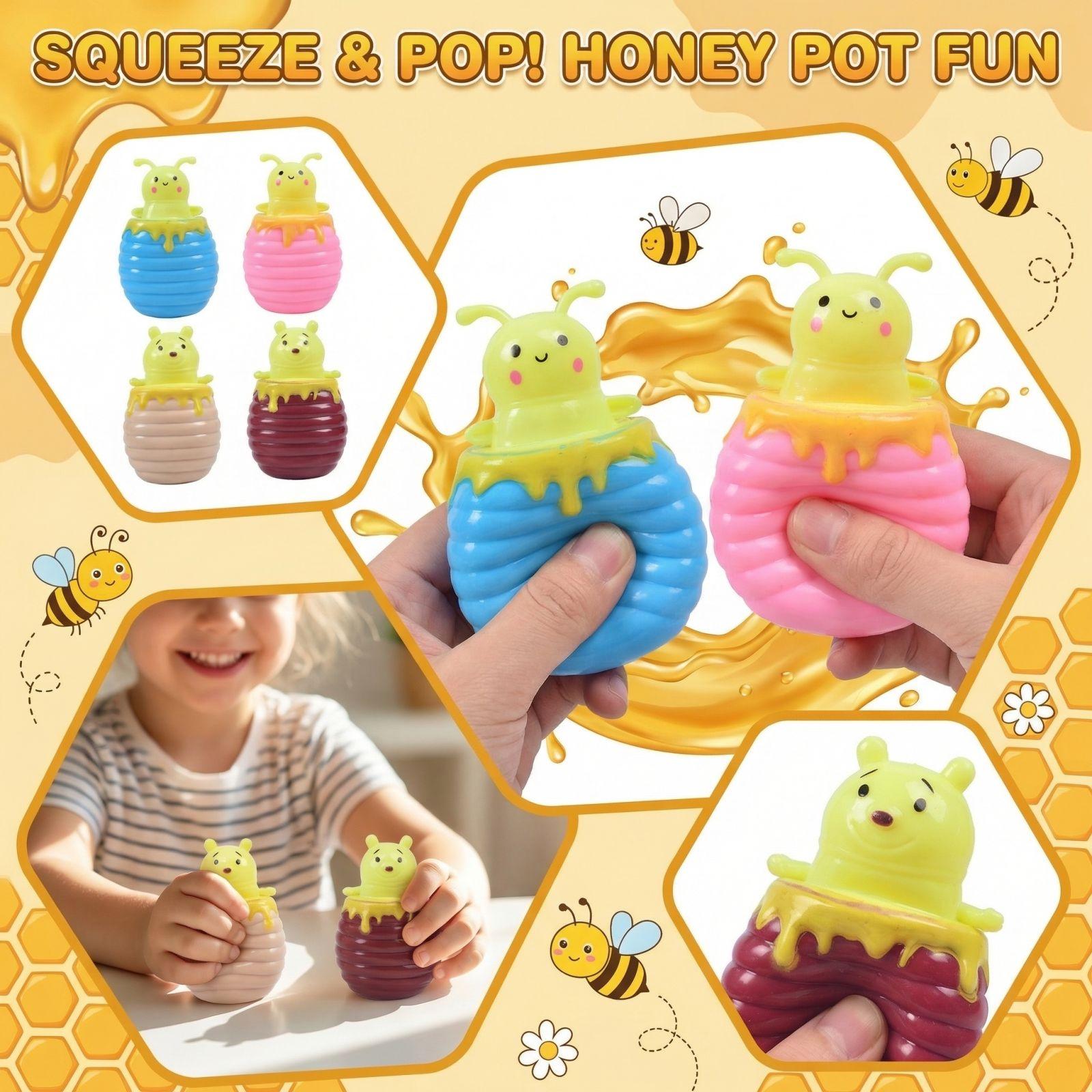 

Stress-relieving Toys, Squeezing Honey Pot Cups, Pinchable Toys, Stress-relief Bee Squeezing Cups(random Design) One Size