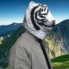 Latex Tiger Mask - Zodiac Animal Halloween Party Headgear for Year of the Tiger Performances.