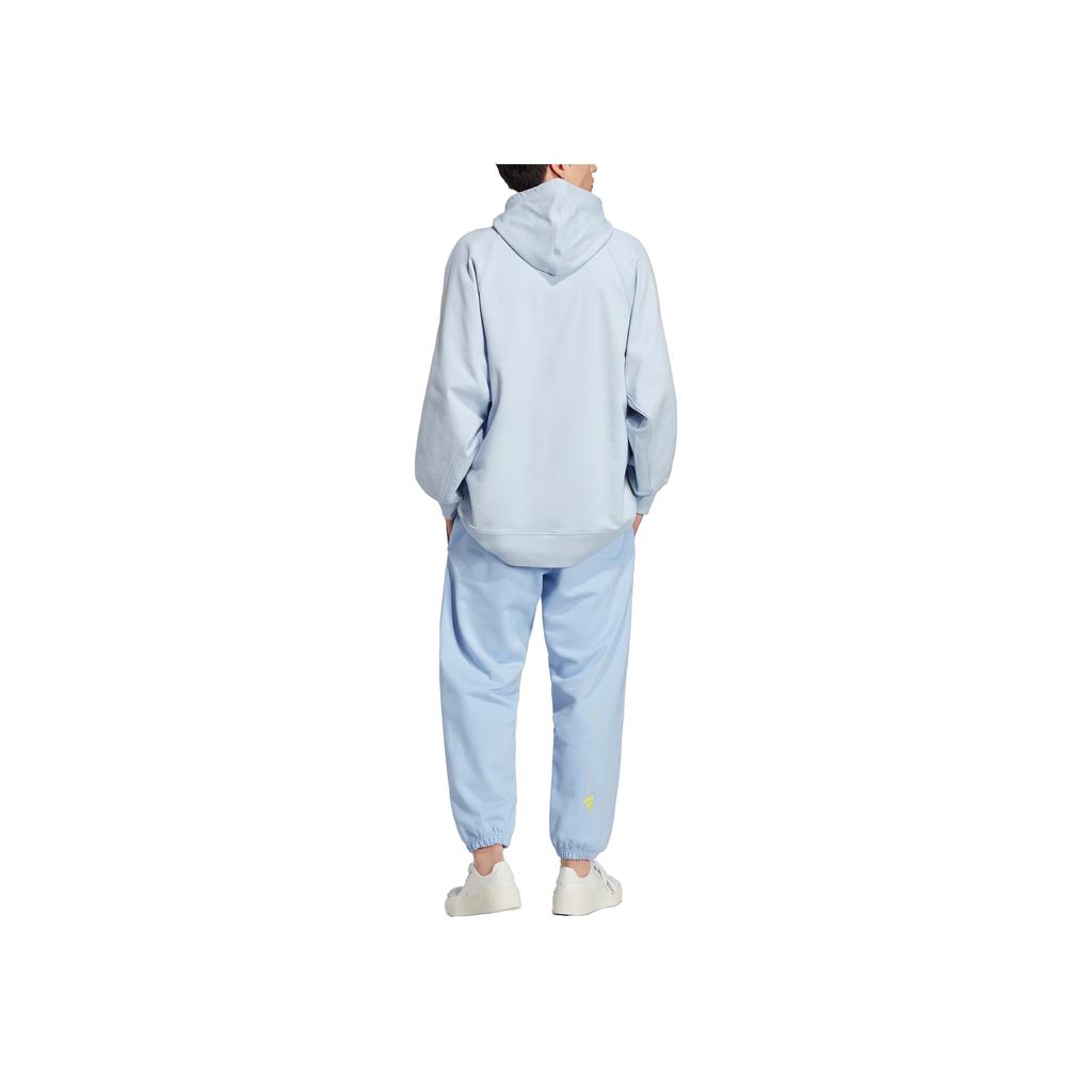 Adidas Drawstring Ribbed High-Waisted Sports Pants Unisex Pants Light-Blue IA7724