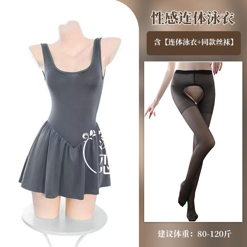 Sexy lingerie zipper open crotch jungling dress sexy pure desire one-piece swimsuit women free dating uniform