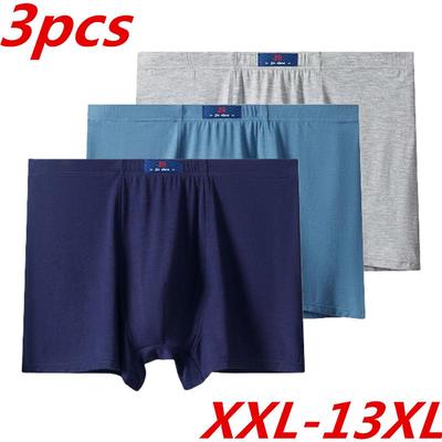 3 Stück Herren Übergröße Boxershorts Atmungsaktive Unterwäsche Slips Modal Unterhosen Übergröße Slips 3XL 4XL 5XL 6XL 7XL 8XL 9XL 10XL 11XL 12XL 13XL