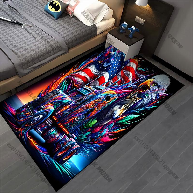 Truck eagle neoncarpet Yoga living room room decor children's crawling mat doormat area rug games floor mat