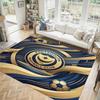 Portsmouth FC Design Kristall-Samt-Teppich Gemütlich Nicht?Rutschfester Teppich mit Aufdruck für Schlafzimmer Wohnzimmer Eingang
