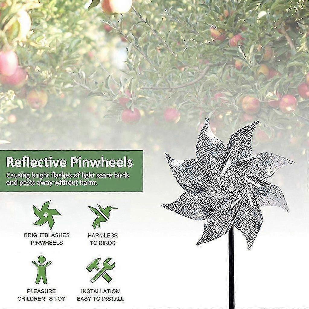 5 Pezzi Repellente per Uccelli Riflettente, Girandola, Girandole Repellente per Uccelli, Proteggi Giardino Frutteto Cortile