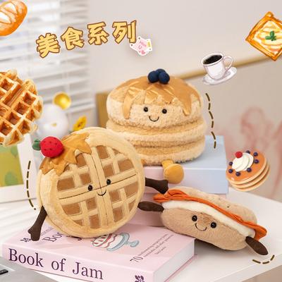 Fun Muffins Waffles Dolls Plush Toys Simulation Gourmet Bagels Dolls Pastry Ornament Road
