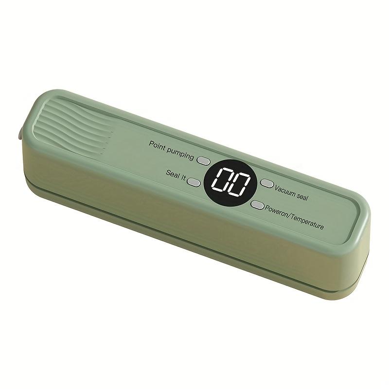 Rechargeable USB Vacuum Sealer Portable Home Outdoor Food Fresh Sealing Machine 1200mAh зелёный