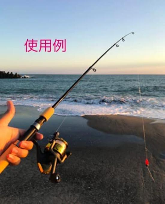VILTAGE Fishing Rod Set Spinning 100cm Line Rod Case Nylon Line Included [Compact Rod, Reel] Rod, Included, Included, (Blue)