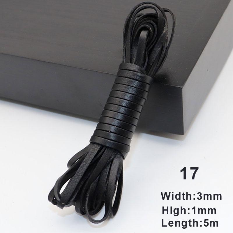 

5 метров DIY кофейный/красный/коричневый 3 мм круглые/плоские кожаные шнуры из натуральной кожи 17