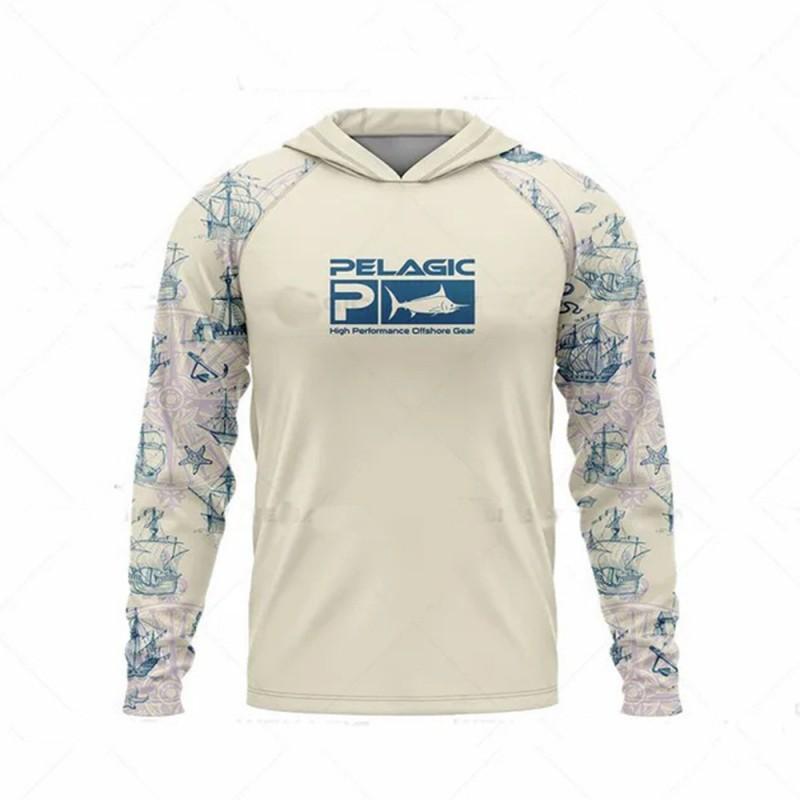 UV Protection Fishing Shirt Long Sleeve Hooded Quick Dry Breathable Outdoor Angling Apparel Men Women Fall