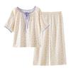 Summer Women's Pajama Ladies' Pajamas Set Short Sleeves+Long Pants Pajamas Spring Sleepwear Homewear Girl's Nightwear
