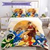 Set di biancheria da letto con motivo Avatar The Last Airbender da 3 pezzi, set copripiumino include copripiumino e federe, perfetta decorazione per la camera da letto per tutte le stagioni e regalo