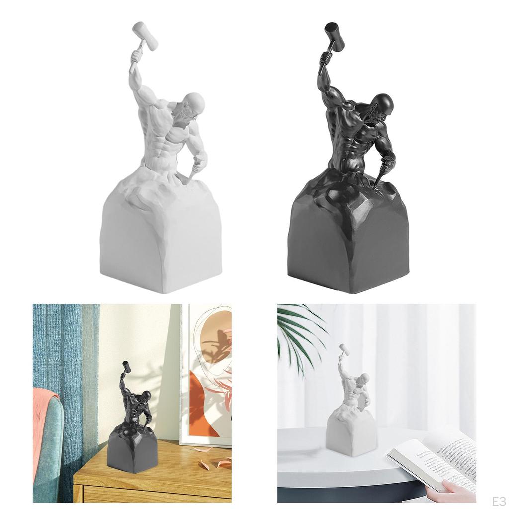 Carved Inspirational Statue, Self-Carved Figurine, Home Decorative Collectible Statue for