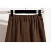 DIMANAF Plus Size 2025 New Winter Women Skirts Corduroy Loose Casual Elastic Waist Fashion Lady Thick Short