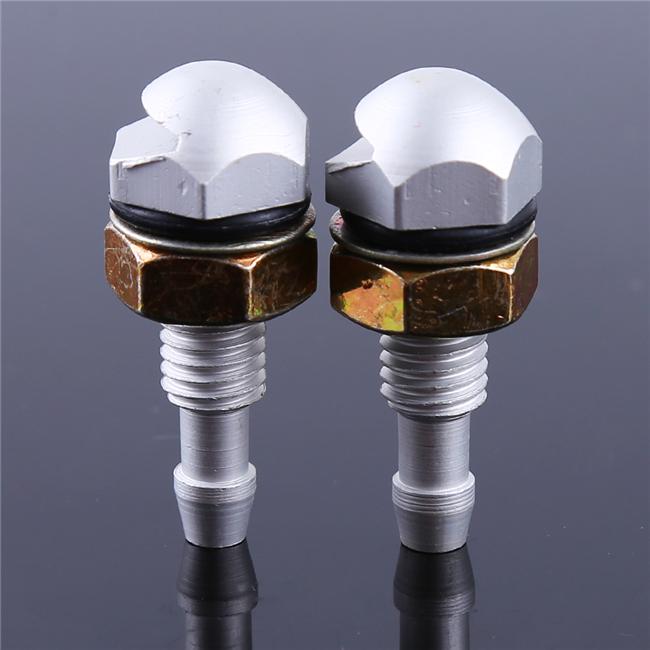 1Pair Universal Aluminum Alloy Car Auto Front Windshield Sprayer Washer Nozzle
