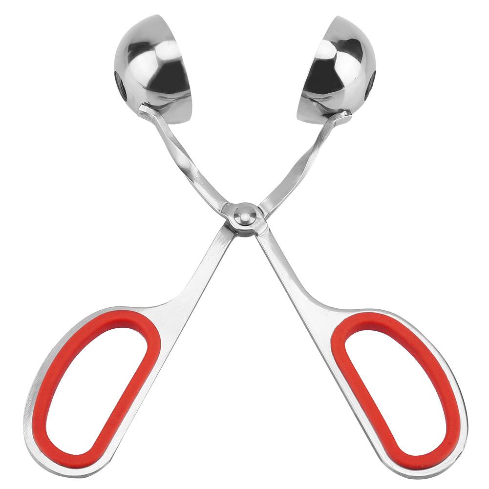 

Stainless Steel NOn sticky Meatballs Rice Balls Clip Maker Mold Kitchen Tool (Red) Red