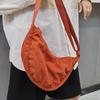 Einfache Cord-Damen-Hobo-Schultertaschen Retro Unifarbene Damen-Umhängetasche Lässige Stoff-Umhängetasche Reise-Handtaschen