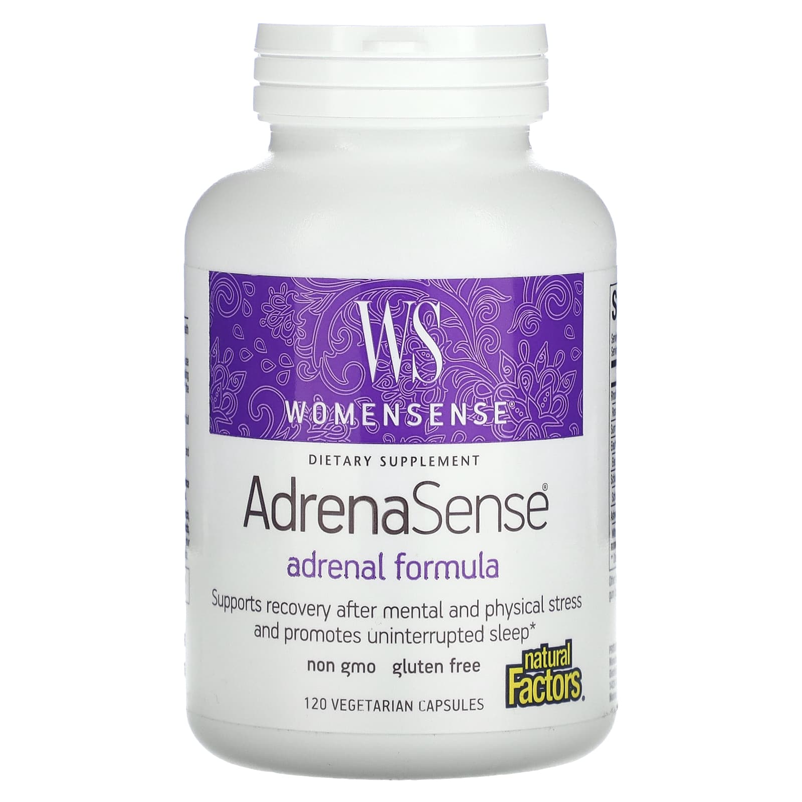

Natural Factors, WomenSense, AdrenaSense, Adrenal Formula, 120 Veggie Capsules