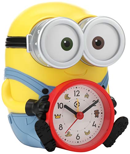 RHYTHM Minion/Bob Horloge de Table Réveil Alarme Vocale Jaune 15.2x12.1x12.3cm 4REA30ME33