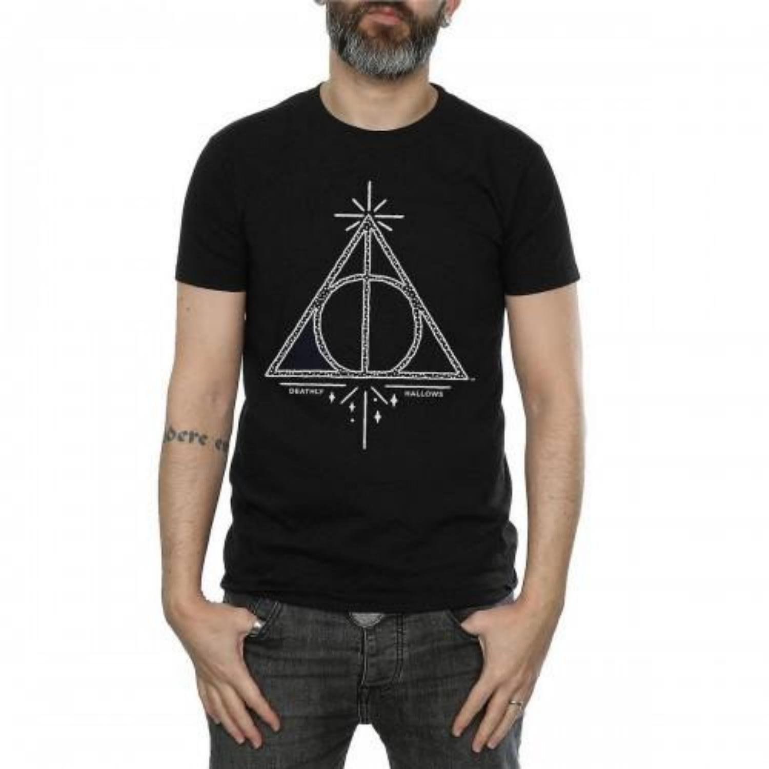 HARRY POTTER Mens Deathly Hallows Cotton T-Shirt XXXXL