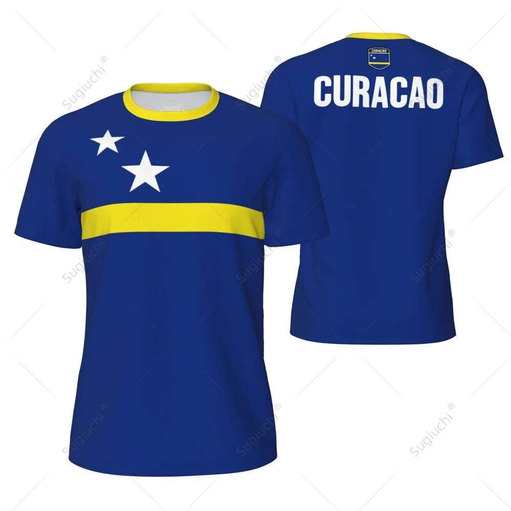 CURACAO Flag 3D Print Sport Quick Dry Breathable Men Tshirt Outdoor Football Jersey Casual Short Sleeve Parent-child Clothes Top