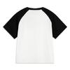 Li Ning Sports Trend Series Casual Minimalist Spliced Short Sleeve T-Shirt Women T-Shirts Off-White Black AHSV194-4