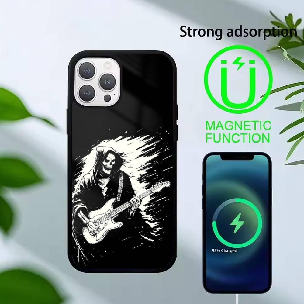 G-Grim Reaper Phone Case For iPhone17,16,15,14,13 Plus,Pro Max Magnetic For Magsafe Wireless Charging