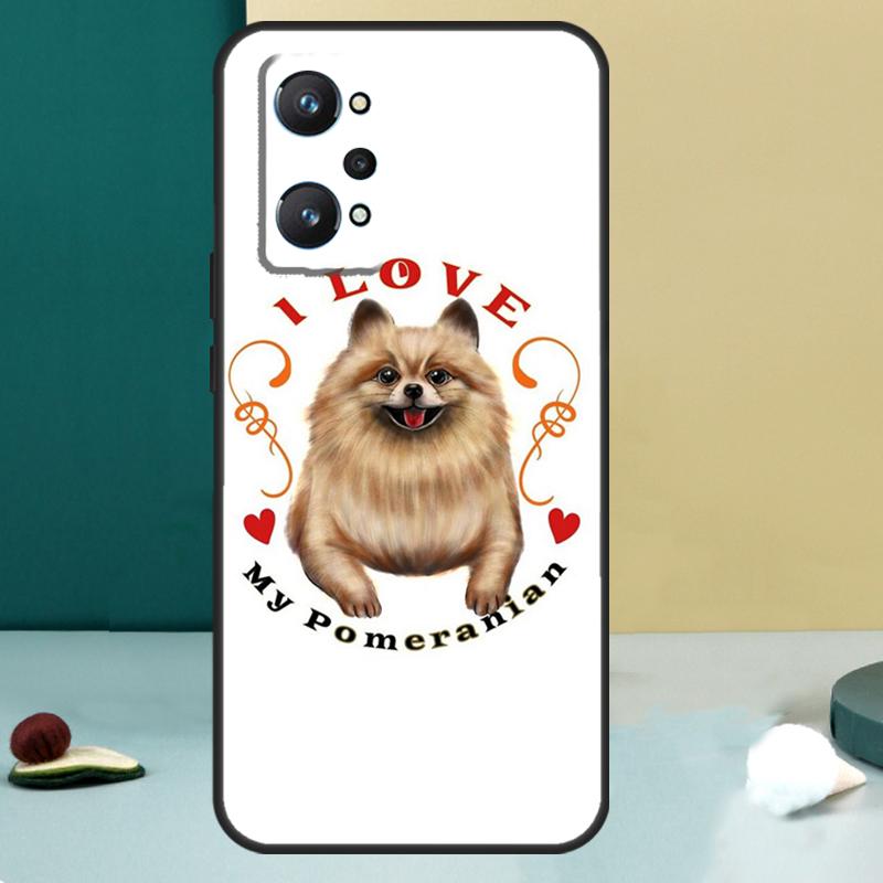 Pomeranian Watercolor Dog For Realme 13 12 10 11 14 Pro Plus GT 6 5 6T GT7 Pro C55 C53 C51 C21Y C25S C75 C67 C61 Case