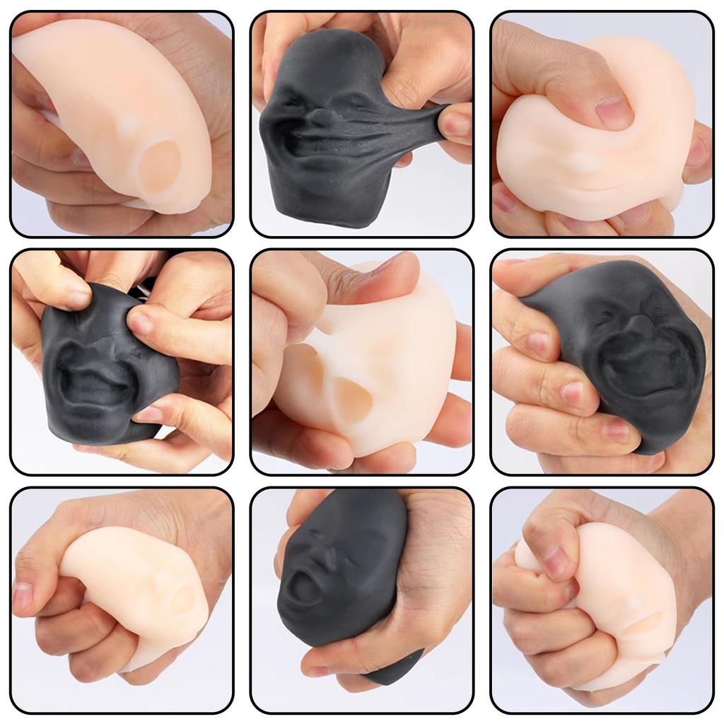 Fun Novelty Caomaru Antistress Ball Toy Human Face Emotion Vent Ball Resin Relax Doll Adult Stress Relieve Novelty Toys Gifts