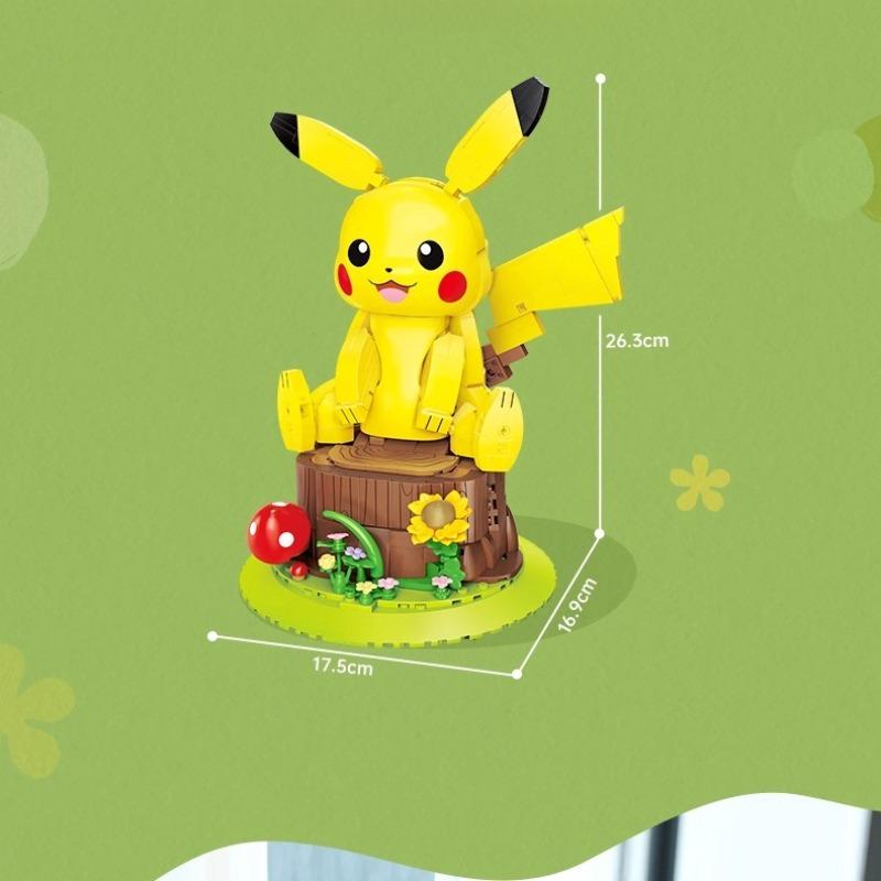Keeppley Well-behaved Pikachu Building Blocks Trendy Toys Hand-assembled Pikachu Peripheral Hand-made Model Ornaments Gifts
