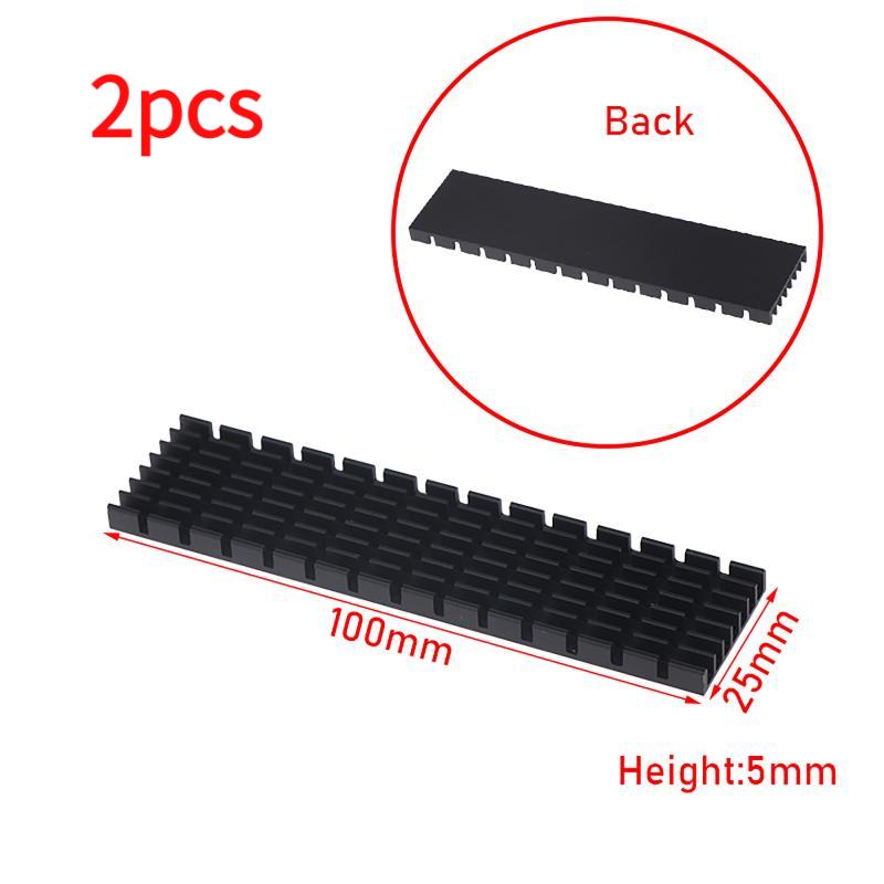 Hot sale 1/2pcs Aluminum Heatsink Radiator Heat Sink For Electronic RAM Chip LED SSD Cooling With Thermal Conductive Tape