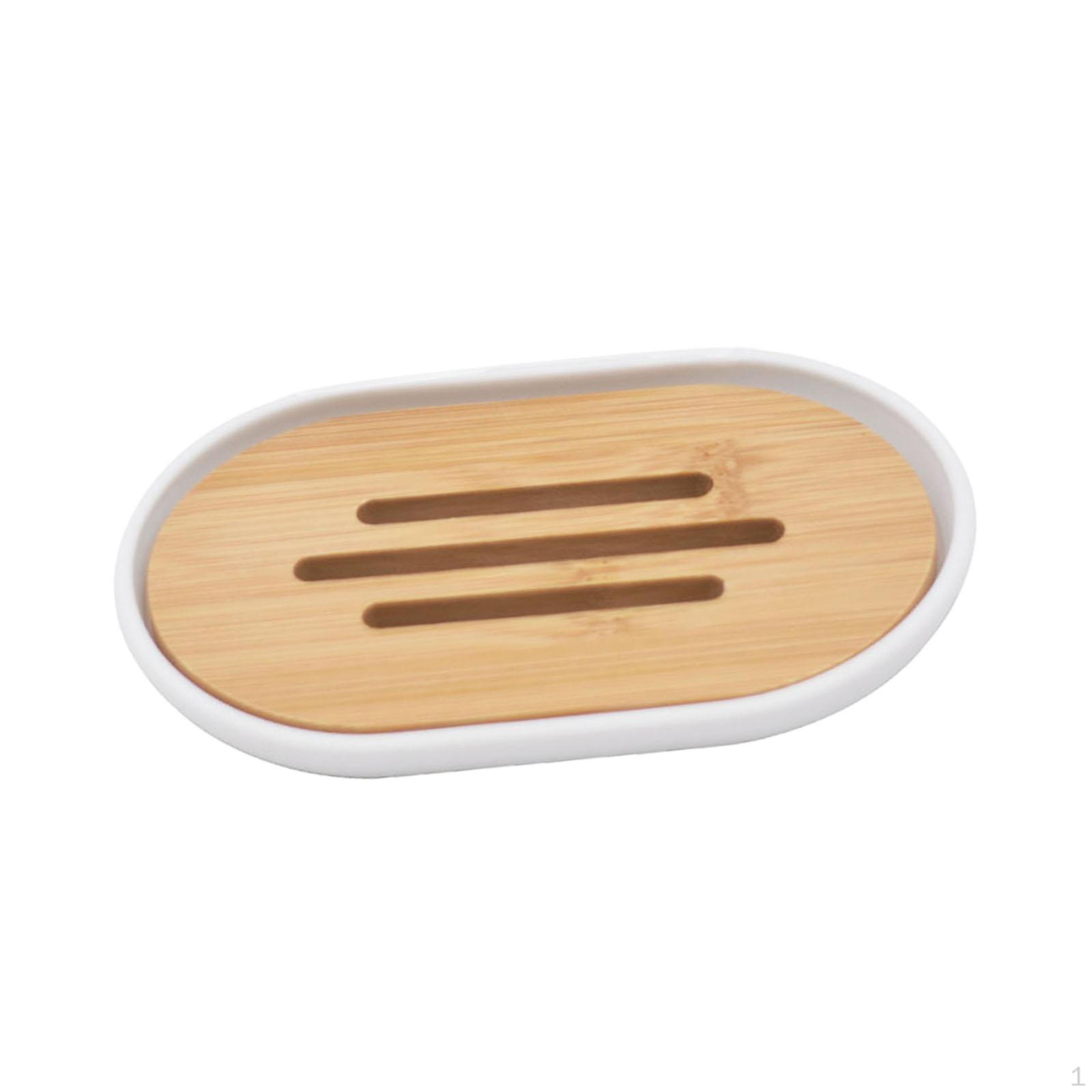 

Bathroom Accessories Dispenser Smooth Countertop Toiletries White Color Easy Clean for Storing Your Soap Dish
