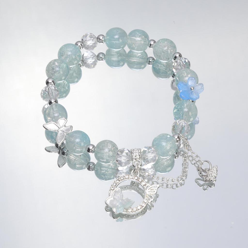 Mori Style Mermaid Crystal Bracelet - Sweet, Versatile Design for Women, Students, and Best Friends.